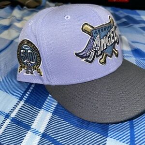 New Era Lavender and Gray Angels Hat new without tags size 8